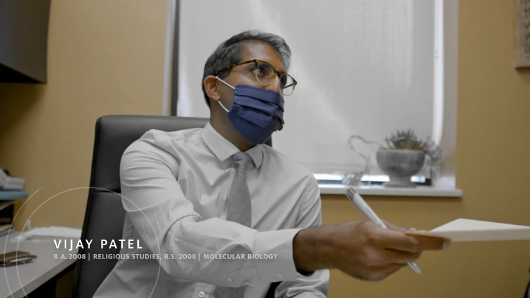 example of HAW lower third text over b-roll