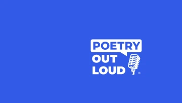 Poetry Out Loud logo over blue