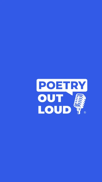 Poetry Out Loud logo over blue